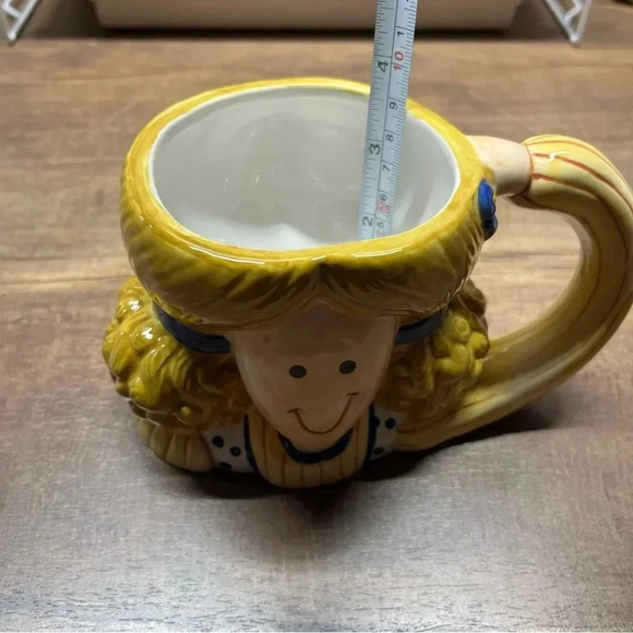 NEW Vintage 2001 Ceramic Full Face Teacher Girl Blonde Hair Coffee Mug - Picture 8 of 9